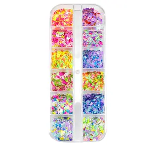 Laser Della Farfalla di Fascini Olografica Paillettes Nail Sparkle Glitter Sticker Per La Nail Della Decorazione di Arte