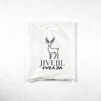 Maßgefertigte Langlebige Kleidungsverpackung Wiederverwendbare Gestanzte Handlange HDPE/PE Plastiktüten mit Individuellem Logo Tiefdruck/Siebdruck für Supermärkte