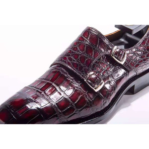 Scarpe eleganti con cinturino monk in vera pelle di coccodrillo popolare - Product Image 2