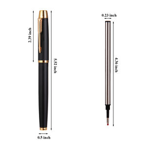 고급 금속 볼펜 세트 골드 트림 사용자 정의 로고 판촉 선물 1.0mm 쓰기 폭 - Product Image 5