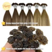 Extensions de cheveux en kératine à pointe plate Fasimei, qualité professionnelle pour salon, cheveux vierges européens doublement étirés, mini pointe en K