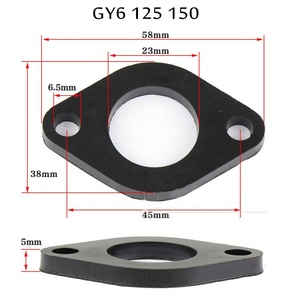 ปะเก็นยาง GY6 50 80 สำหรับสกู๊ตเตอร์ <span class=keywords><strong>125</strong></span> แผ่นรองท่อไอดี GY6 150cc แผ่นยางรอง GY6 แผ่นรองหัวสูบ GY6 สำหรับสกู๊ตเตอร์และมอเตอร์ไซค์ - Product Image 5