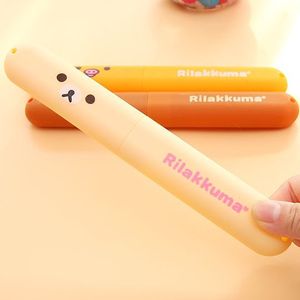 Rilakkuma <b>Toothbrush</b> <b>Case</b> Portable Round Cartoon Cover For Travel Toiletries Storage Box - Product Image 3