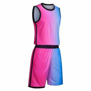 Uniforme de Baloncesto Unisex para Adultos, Morado y Blanco, Sin Mangas, Cuello en V, Jersey Transpirable, Conjunto de Pantalones Cortos, Impresión Sublimada - Product Image 4