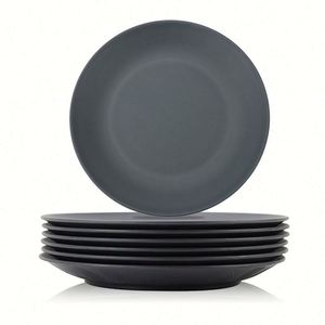 Ensemble d'assiettes en plastique, assiettes en paille de blé - Product Image 4