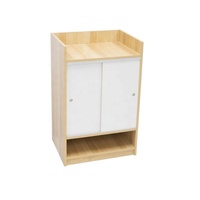 Comptoir de caisse en bois à registre économique de 2 pieds avec vitrine de magasin en verre avant pour utilisation en magasin de détail