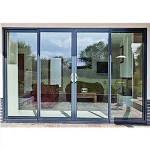 <span class=keywords><strong>Porte</strong></span> scorrevoli in <span class=keywords><strong>vetro</strong></span> in alluminio aperte per ruotare 4 ali con alta qualità - Product Image 6