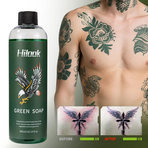 Savon Vert Nettoyant Doux pour Tatouages Formule Personnalisée Soin Après-Tatouage pour Peaux Sensibles TATTOO CLEAN GREEN SOAP - Product Image 1