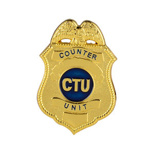 Distintivo di sicurezza in lega di zinco Logo personalizzato pressofusione stampa di smalto per guardia pompiere decorazione uniforme Pin 24h Design gratuito - Product Image 3