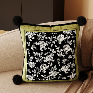 Funda de cojín decorativa de felpa retro cuadrada para sofá de sala de estar, respaldo de coche, cojín de oficina, almohada lumbar decorativa, inserto para ventanas abatibles - Product Image 3