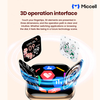 Reloj Inteligente Miccell 1.72 TFT LCD con Pantalla Táctil 4G, Brújula, Correa de Silicona, Monitor de Salud, GPS, Rastreador de Actividad Física, Resistente al Agua, Unisex