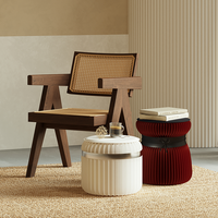 Tabouret en nid d'abeille 35H, chaise pliable flexible, tabouret en papier extensible pour salon professionnel, fête et événement