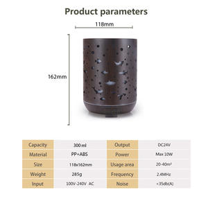 Wood Grain <b>Humidifier</b> 300ml Ultrasonic Essential Oil Diffuser Home Aromatherapy Mini Air Purifier USB Powered - Product Image 4