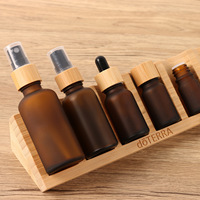 Botol Tetes Kaca Amber Bambu Alami Grosir 30ml Botol Tetes Serum Minyak Esensial
