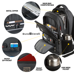 Sac d'ordinateur scolaire résistant à l'eau et durable avec port de charge USB, sac à dos pour ordinateur portable, <span class=keywords><strong>voyage</strong></span> d'affaires durable - Product Image 6