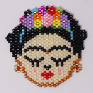 E347 Colgante <span class=keywords><strong>Mexicano</strong></span> de Mujer con Cuentas Miyuki, Accesorios de Joyería Hechos a Mano, Pendientes - Product Image 6