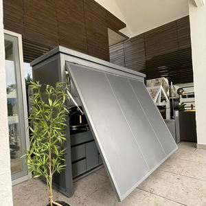 <span class=keywords><strong>Cucina</strong></span> Modulare Mobile Compatta Moderna in Acciaio Inox con Piano di Lavoro in Quarzo Artificiale e Paraschizzi Incluso, <span class=keywords><strong>Cucina</strong></span> Prefabbricata - Product Image 4