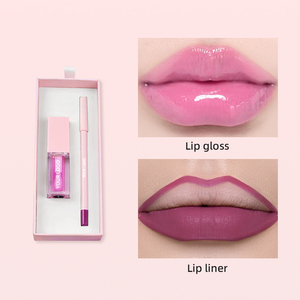 Set Hadiah Makeup Grosir OEM, Set Lip Liner dan Lip Gloss, Set Minyak Lip Plumper Pengubah Warna dengan Logo Kustom - Product Image 3