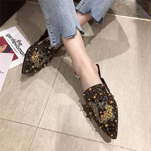 Finali strass <span class=keywords><strong>Sandali</strong></span> Donna Donna Donna estate scivoli mocassini stile 2025 <span class=keywords><strong>Sandali</strong></span> da Donna piatti da Donna - Product Image 3