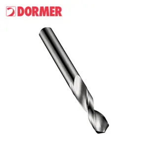 DORMER R120 Stummel bohrer mit massivem Hartmetall mit geradem Schaft und hellem Finish zum Bohren