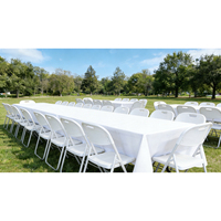 Chaises pliantes en plastique blanc pour mariage en plein air - Design moderne durable, mobilier commercial portable pour villa et parc