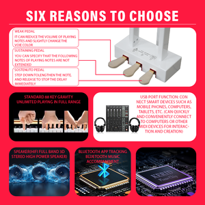 Teclado de Piano <span class=keywords><strong>KERID</strong></span> Professionnel para principiantes, Piano Digital ponderado de 88 teclas, Piano Digital eléctrico de 88 teclas - Product Image 4