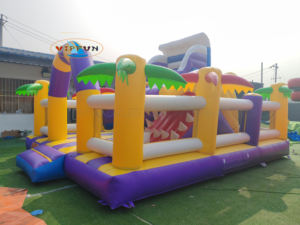 Neues Design Aufblasbares Dinosaurier-Geheim reich Thema Hüpfburg Aufblasbares springendes Türsteher haus für Park vermietung im Freien - Product Image 3