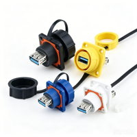 USB 3.0 Panel Mount Socket Type-A Female Industrial Connector for Machine Vision Outdoor Instruments