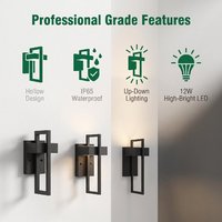 Lampe murale LED extérieure en acier inoxydable, étanche IP65, style moderne minimaliste, éclairage extérieur pour villa et hôtel, personnalisation OEM acceptée