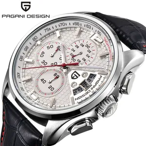 Pagani Design-reloj de cuarzo para hombre, cronógrafo de cuero, a la moda, funcional, 3306 Original