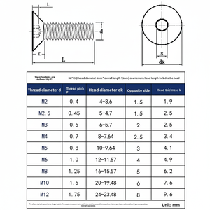 Vis à tête fraisée métriques en acier inoxydable, à six pans creux, pour volant, plaquées or, zinguées, de qualité supérieure - Product Image 5