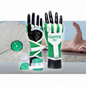 Guantes de Boxeo de Medio Dedo Personalizables, Ligeros y Transpirables, de Cuero Sintético PVC, con Correa de Muñeca Ajustable, para Entrenamiento de Sanda y MMA - Product Image 3