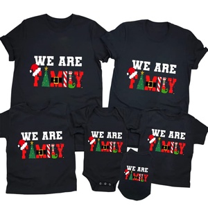 Camisetas Navideñas Extra Grandes con Estampado Alegre para Familias y Conjuntos de Padres e Hijos, Manga Corta - Product Image 1