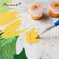 Panwenbo - Kit de Pintura por Números para Adultos, Pintura Decorativa Acrílica Hecha a Mano, Paisajes Famosos del Mundo