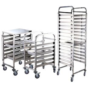 สแตนเลสครัวพาณิชย์อาหารมือถือ Hotdog เบเกอรี่รถเข็นถาด - Product Image 1