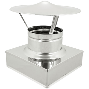 Cheminée carrée en forme de chapeau 'CHINOIS' 200x200 mm - Product Image 1