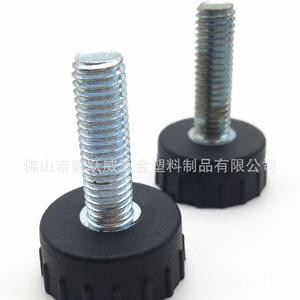 Pied de meuble réglable avec vis, diamètre 25 mm, réglage de la hauteur de la chaise en plastique noir - Product Image 5