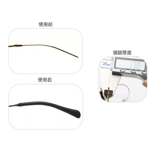 Fundas de silicona Keyou para patillas de gafas, antideslizantes, diseño de orificio redondo, colores rojo, azul, negro, blanco y marrón. - Product Image 2