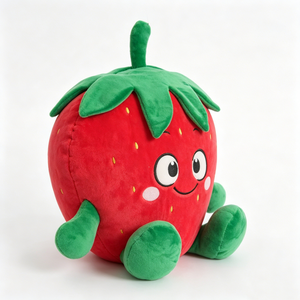 Customized Cute strawberry pillow plush, Cartoon strawberry plushie - Product Image 3
