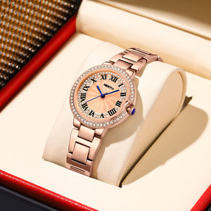 Reloj de Cuarzo para Mujer 3003, Estilo Ejecutivo de Lujo, Movimiento Shanghai, Caja de Aleación, Correa de Acero Inoxidable, 32 mm, Cristal Resistente al Agua, Luminoso - Product Image 3