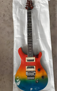 Oferta Especial: <span class=keywords><strong>Guitarra</strong></span> Eléctrica Estilo <span class=keywords><strong>PRS</strong></span> con Trémolo Simple, Chapa de Madera con Diseño de Rayas de Tigre Camaleón, 24 Trastes, Fondo/Lados de Madera de Tilo - Product Image 5