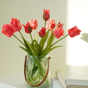 Tulipán Artificial de 5 Cabezas Simulado, Decoración para el Hogar, Flor Artificial para Hoteles, Restaurantes, Oficinas, Planta Artificial para Decoración del Hogar - Product Image 3
