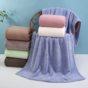 Coral Fleece <b>Bath</b> <b>Towel</b> 70x140 Cm Antibacterial Solid Color Adult Household Gift <b>Towel</b> - Product Image 5