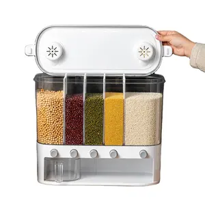 Venda quente cozinha automática multifunções alimentos selados à prova de umidade Inseto-prova arroz balde cereais multi grão dispensador