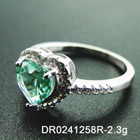 Bague Halo Ovale 6*8mm en Argent Sterling avec Spinelle Verte (Pierre de Naissance de Mai) et Pierre Synthétique – Bijou Tendance