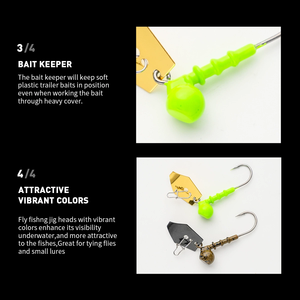 SNEDA 9g 45mm teste di giga con Spinner pesca giga teste ami per immersioni in acqua salata - Product Image 5