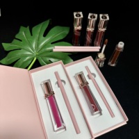 Ensemble de maquillage pour les lèvres 2 en 1, rouge à lèvres liquide et crayon à lèvres, ensemble de maquillage pour les lèvres en gros