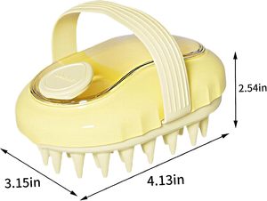 Brosse à cheveux électrique personnalisée avec logo, en silicone souple, pour massage du cuir chevelu, double usage, pour le lavage des cheveux et la relaxation de la tête – Vente en gros - Product Image 4
