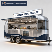 Chariot alimentaire portable avec dessins personnalisés, éclairage personnalisable, chariot à jus et café, chariot de vente ambulante