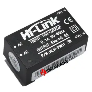 Módem de comunicación de línea eléctrica Hi-Link AC220V a DC12V Power 5W Módulo de fuente de alimentación conmutada HLKPM01 de 5W y 2. 1 HLKPM01